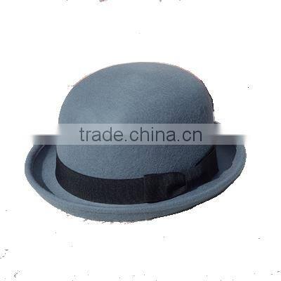 Australia Wool Felt Hat Bowler Hat with Bowknot