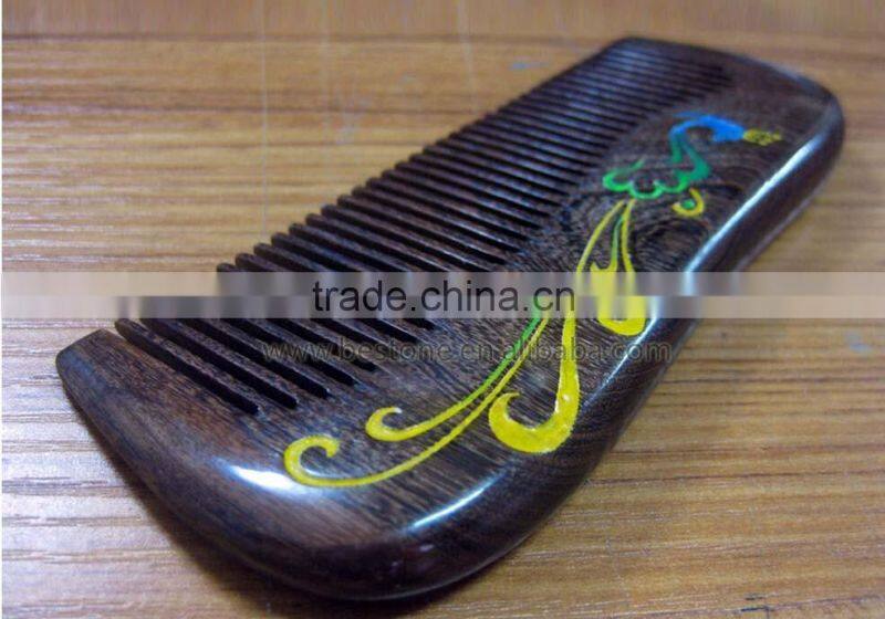 Special Gift Ebony Sandalwood Curved Comb