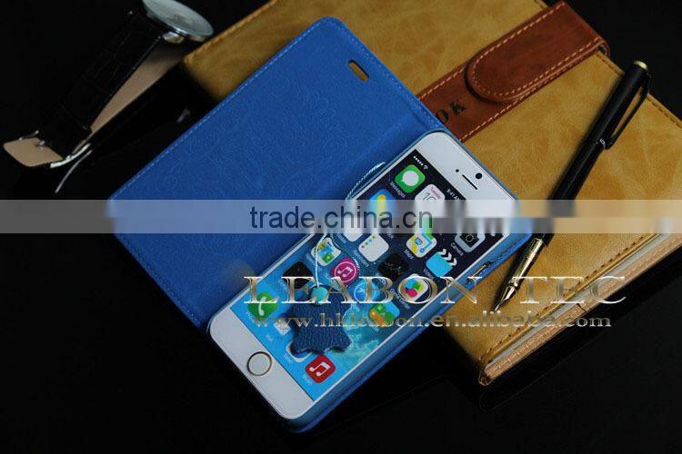 Wholesale new hot selling For iPhone 6 plus real leather case nice price made in China