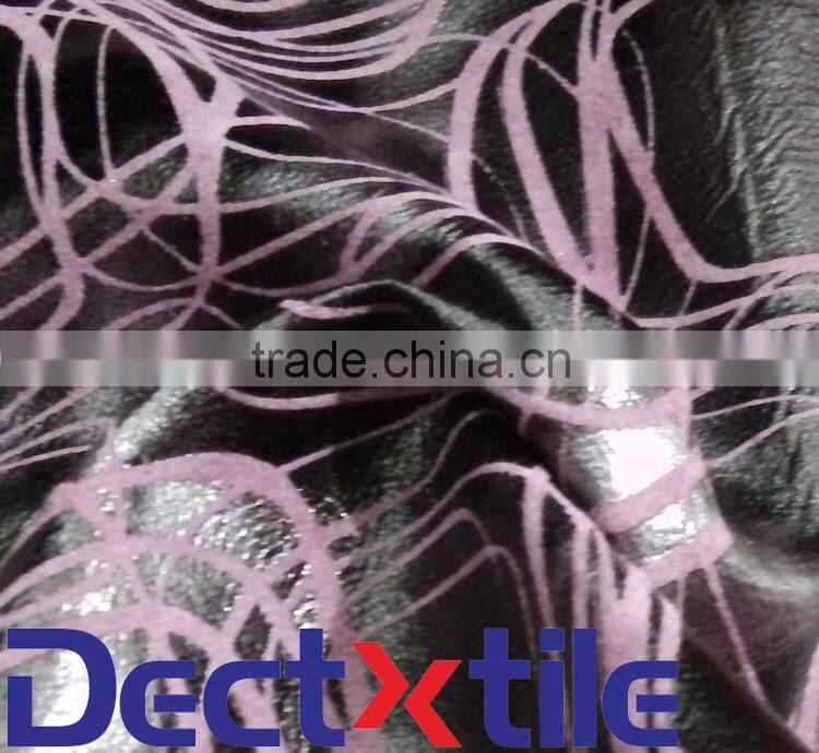 100%Polyester Hot Stamping Flocking Knitted Fabric Wholesale Textile