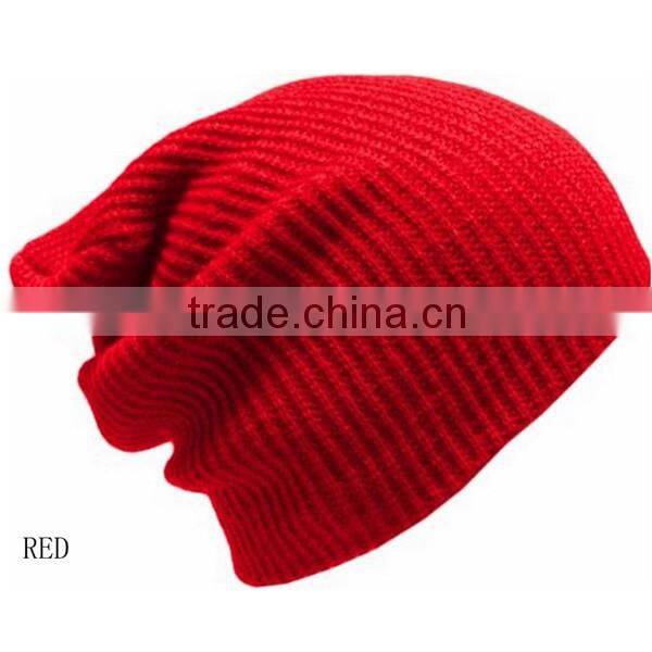 Men's Women's Knit Baggy Beanie Oversize Winter Hat Ski Slouchy Chic Cap Skull