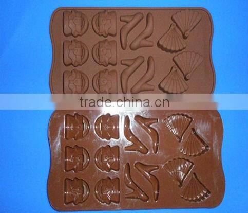 FDA/LFGB/SGS approved high quality 3d animal shape silicone chocolate mold