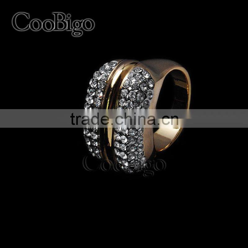 Fashion Jewelry Zinc Alloy Shinning Rhinestone Ring Ladies Wedding Party Show Gift Dresses Apparel Promotion Accessories