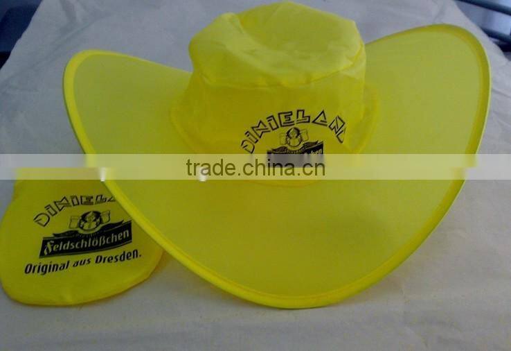 Convenient fishing foldable hat with logo printed