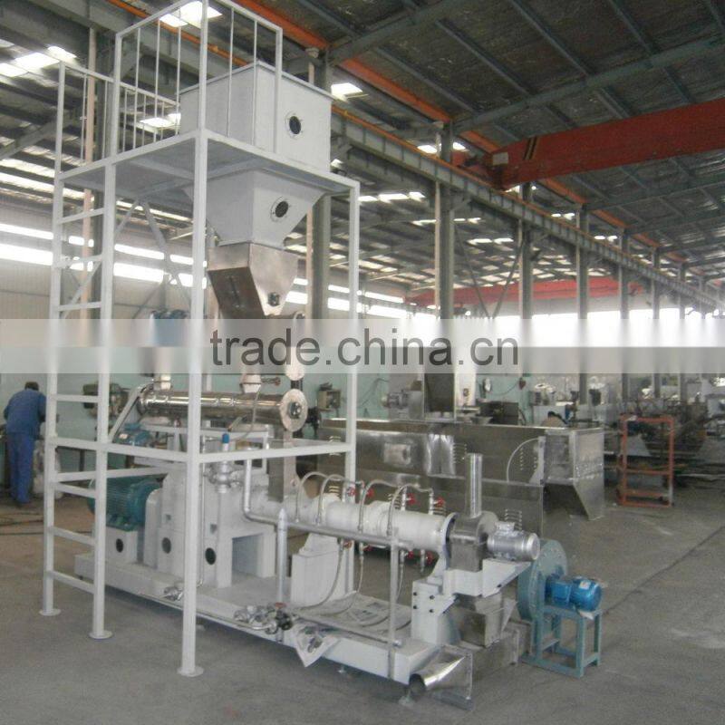 Floating fish feed extruder machine / pre-conditioned extruder / pet food extruder