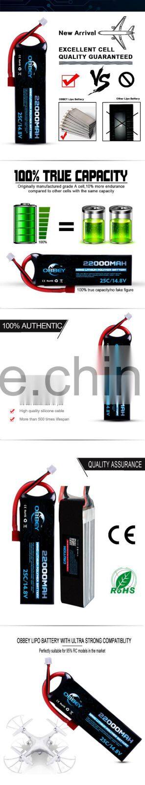 14.8v 25C 2S to 6S 22000mAh lipo battery for quadcopter Agricultural UAV LiPO Battery Pack
