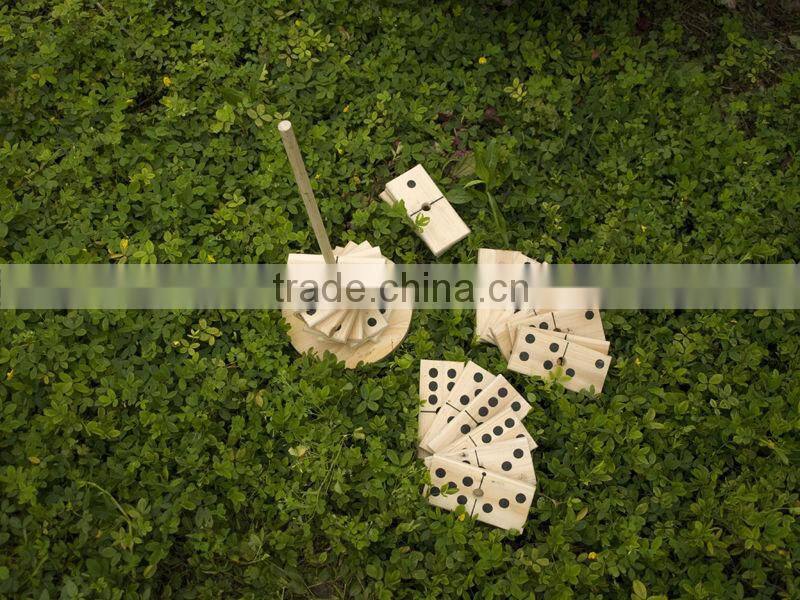 Funny toy wood garden game domino blocks