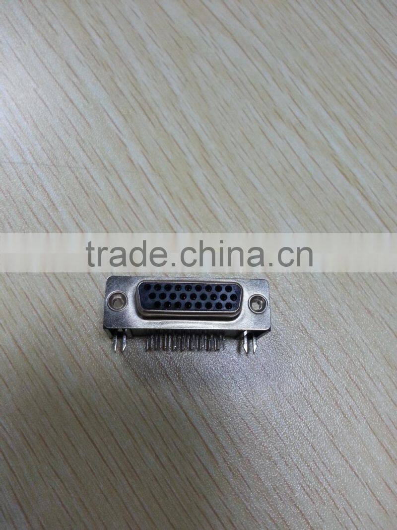 2014 high quality d-sub 26p female right angle dip connector