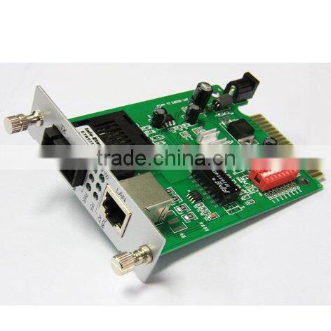 Gigabit 80KM WDM BIDI media converter singlemode card type media converter