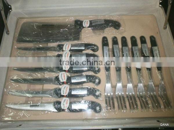 Promotion knife set--25pcs kitchen knife set with aluminium case
