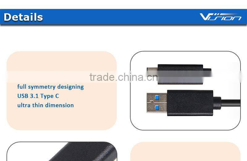 Vision 2016 new product USB 3.1 data cable with type-C connector
