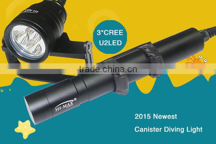 New Arrival Underwater Waterproof IPX8 Dive light LED Canister Flashlight