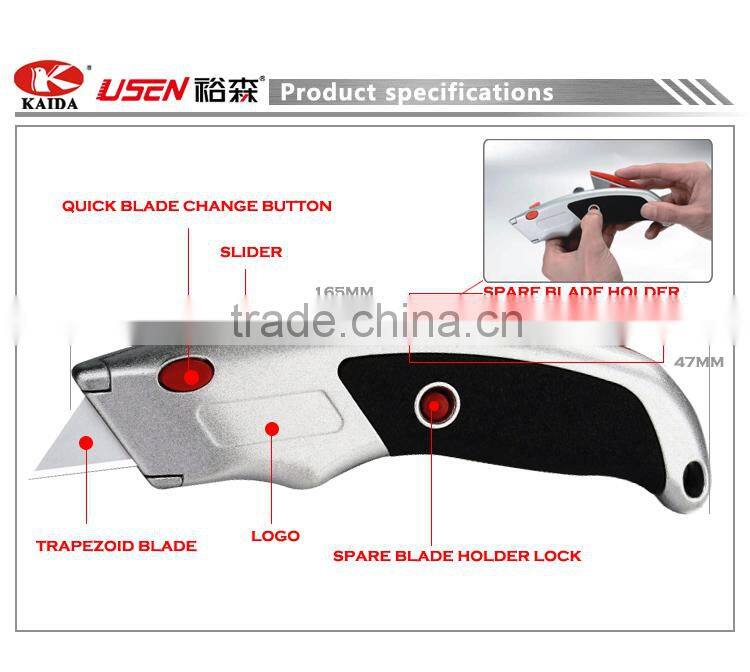 Heavy Duty Utility Knife With 5 PCS Spare Blades