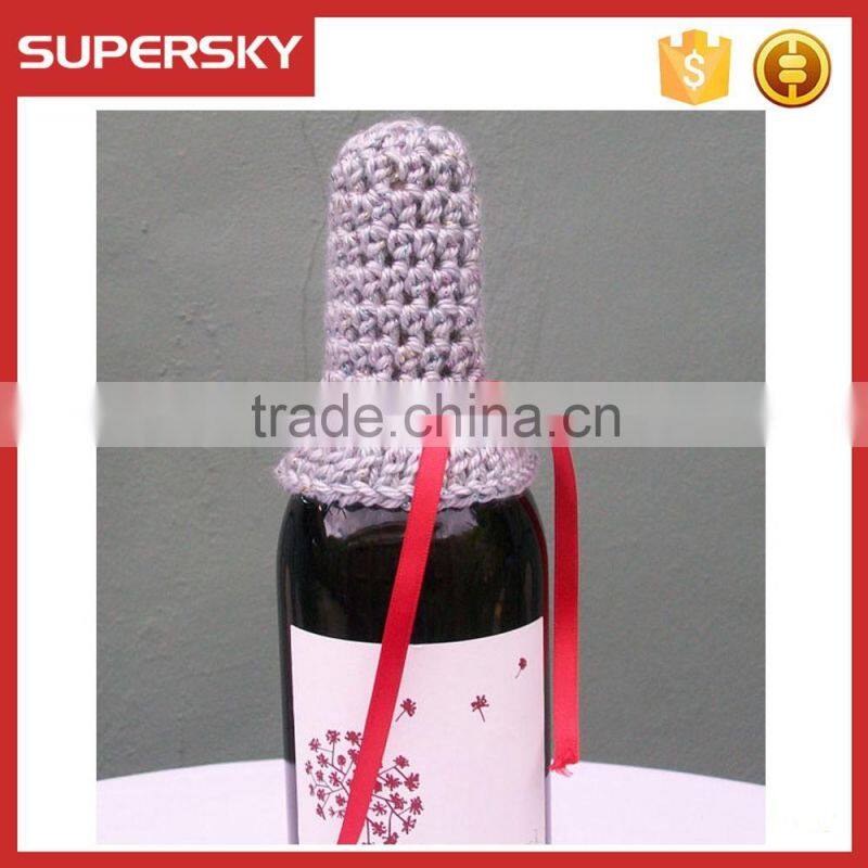 A-838 Holiday Wine Bottle Topper Hat Christmas Hat Bottle Decoration Wine Bottle Cover Top Topper