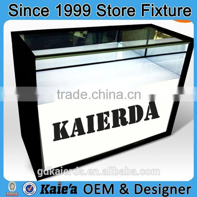 high end MDF glass showcase for phone