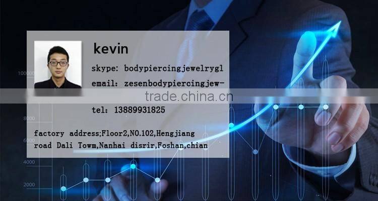 Wholesale 2016 latest fashion stainless steel zircon lip piercing jewelry rings