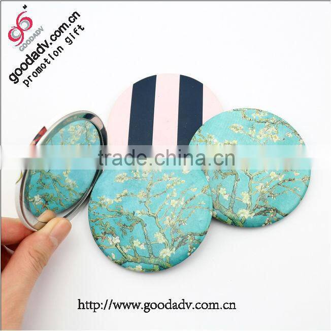Wholesale promotion Dia 58mm Tin metal pocket mirror