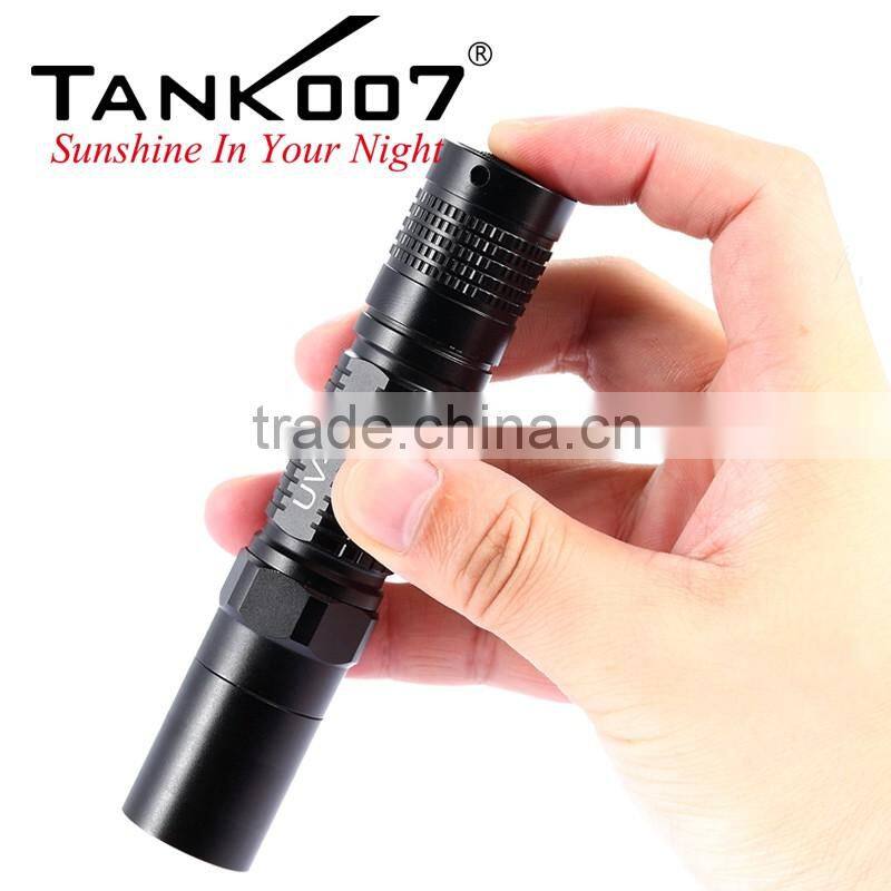 2016 best selling 365nm 5w blacklights led purple light uv flashlight UVL03