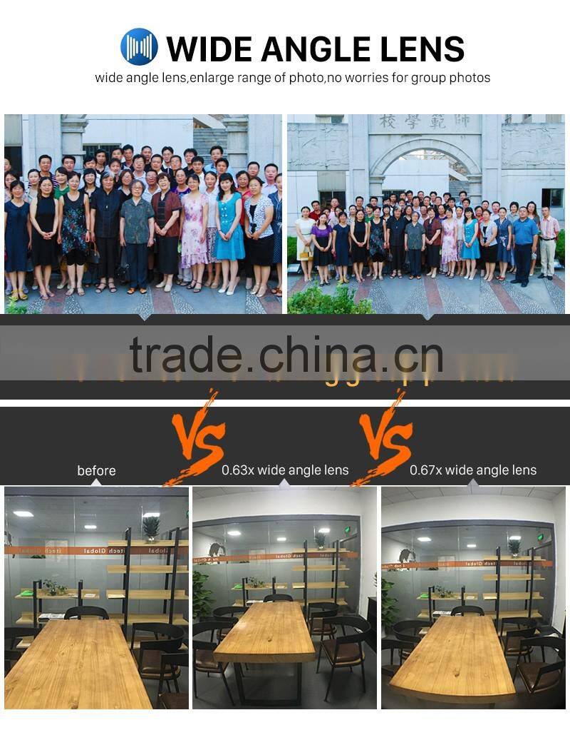 for iPhone iPad Samsung LG HTC Smartphone DSLR Lens 198 Degree Fisheye Lens Selfie Wide Lens 20X Macro Lens Clip Camera Lens