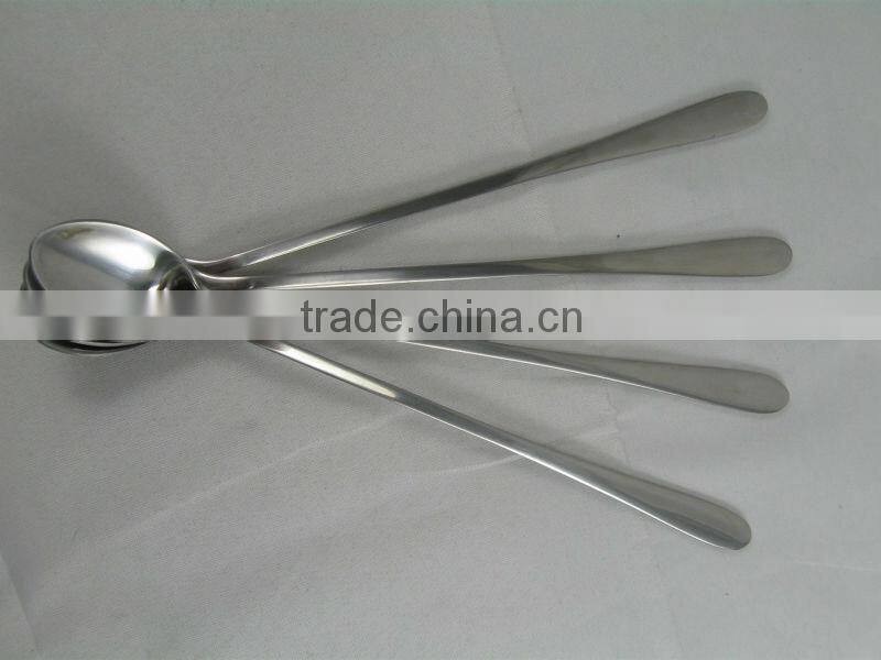Stainless steel long handle flatware set