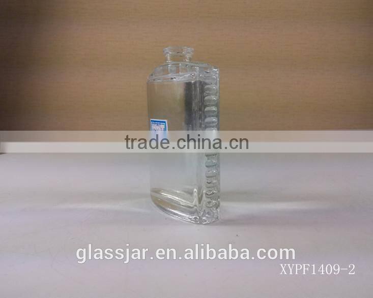 100ml flat glass perfume bottle