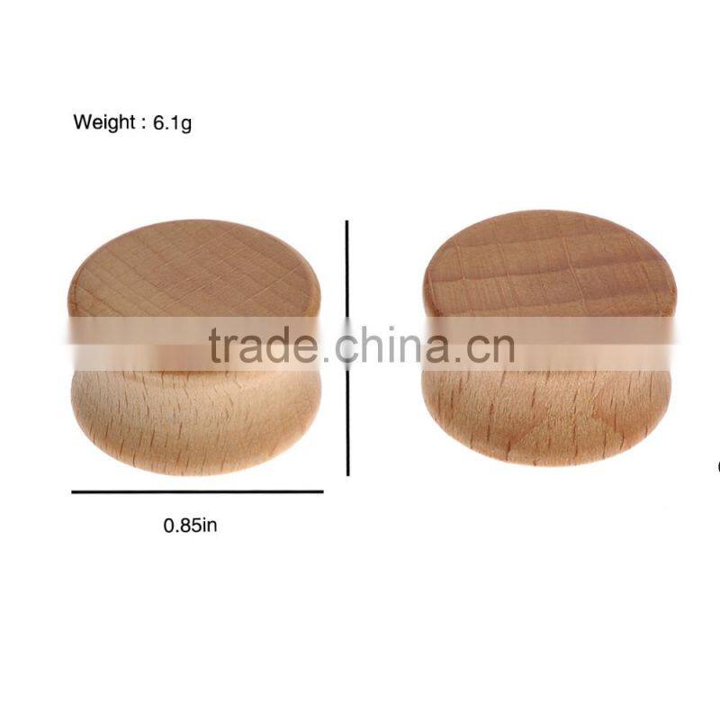 7 Pairs Organic Wood Saddle Plug Ear Plug Earlet Flesh Tunnel - Available in Size 8mm - 20mm