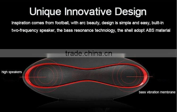 Zyiming speaker factory 2016 hot sell rugby football wireless portable mini waterproof bluetooth speaker