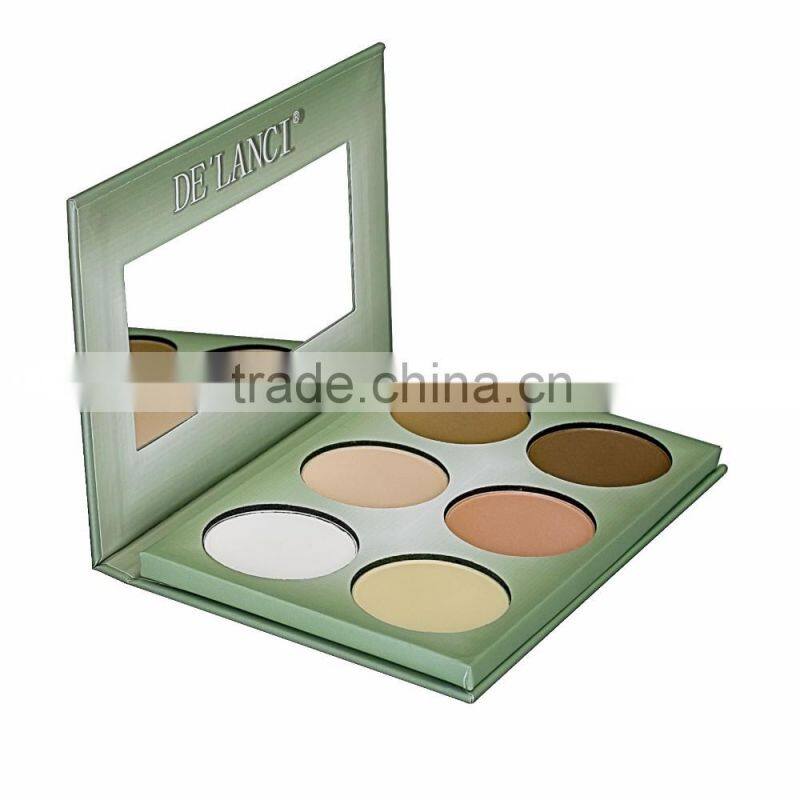 Newest Mineral 6 color pressed whitening face powder great soft face powder