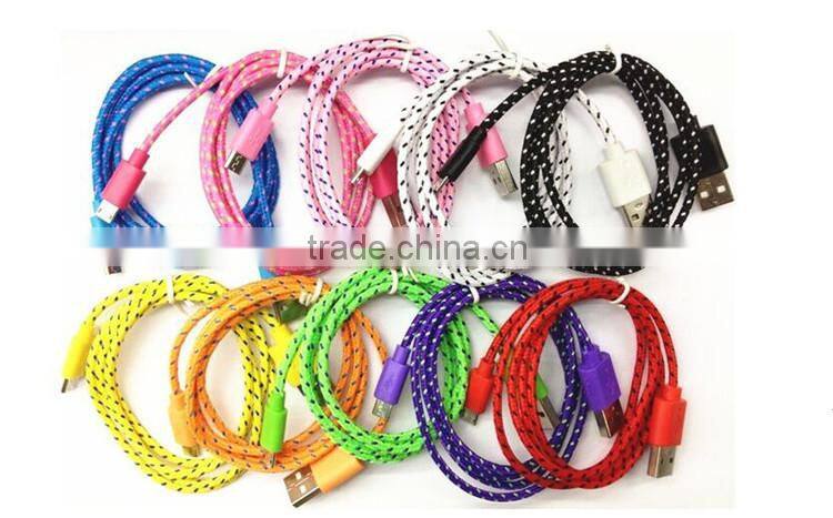 2015 new model braided usb micro cable