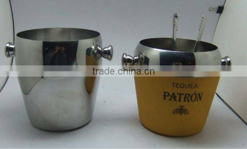 Stainless steel ice bucket wine cooler