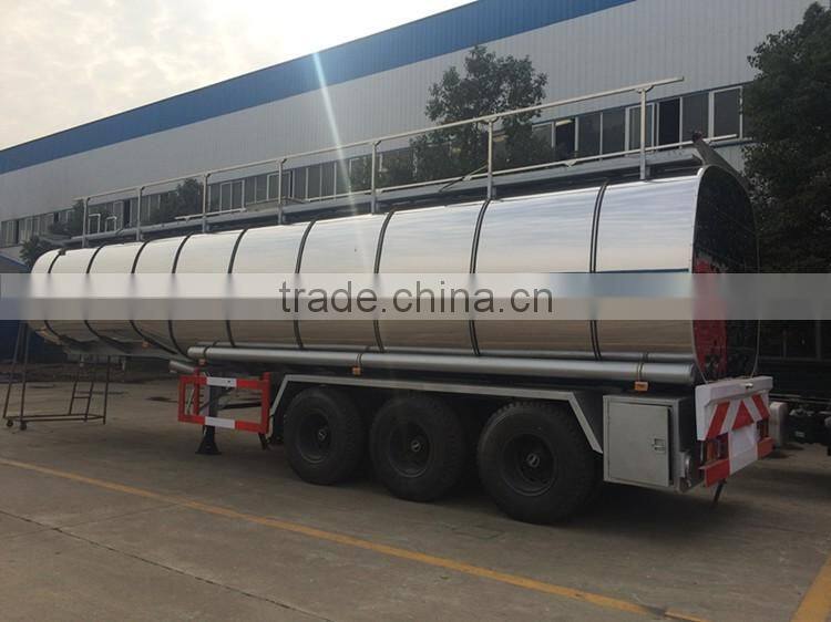 High performance 40cbm stainless steel edible oil tanker semi trailer