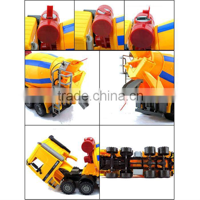 newest free wheel plastic concrete mixer truck toy for sale