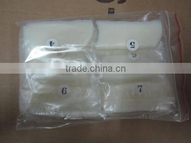 Artificial Fingernails Curved Form Nail Tips / Nail Art Tips with 10 different sizes