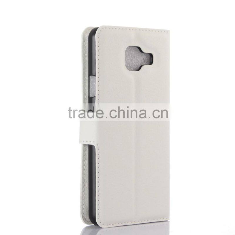 Hot Selling Ultra Thin Lichee PU Leather Case Wallet Folio Flip Cover for Samsung GALAXY A3 A310