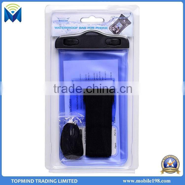 Wholesale mobile phone waterproog bag for swimming with lanyard