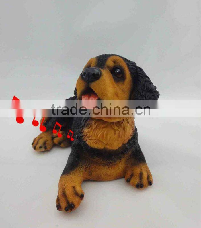 moving head figurine resin music dog