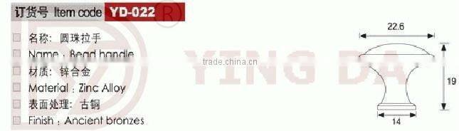 Ancient Bronzes Plating Zinc Alloy Knob for Door