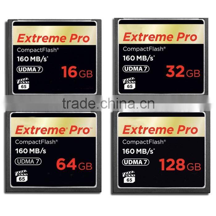Blister Packing Extreme Pro CompactFlash CF Card UDMA7 160MB/s Speed CF Memory Card 64 128 256 GB micro 4K Camera Video