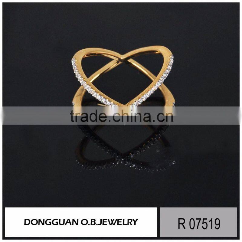Fashion New Model Silver Ring Wedding Ladies Gold Finger Ring
