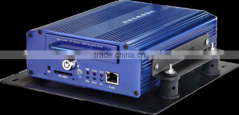 HDD+SD 3G car mobile DVR,H.264 support 4 Video & 2 Audio input
