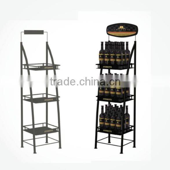 modular metal gallon water bottle display rack HSX-3494