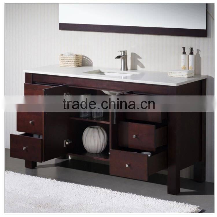 48" Cherry red solid wood bathroom vanity furnitures of house