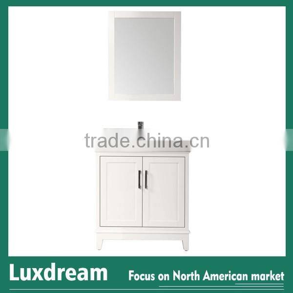 60'' bathroom vanity cabinet with white carrara marble top