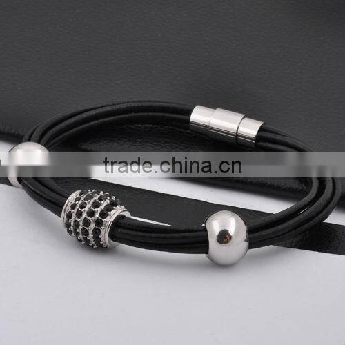 Stainless Steel Leather Bracelet Clasp(FB20030)