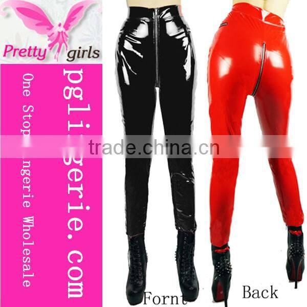 Comfortable High Waist Stretch Leggings Skinny Faux Leather Slim Pants