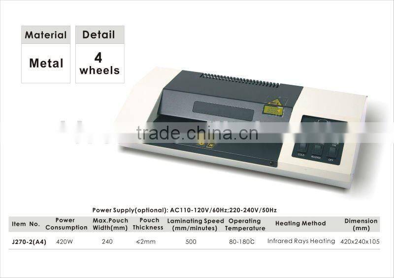 A4 Metal Photo Laminating Machine/A4 Laminator Machine