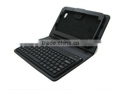 2013 Hot-selling Wireless Leather Case Bluetooth Keyboard for Samsung p1000