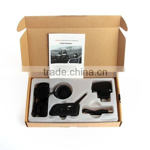 Motorcycle accessories wireless interphone for helmet-V6-1200