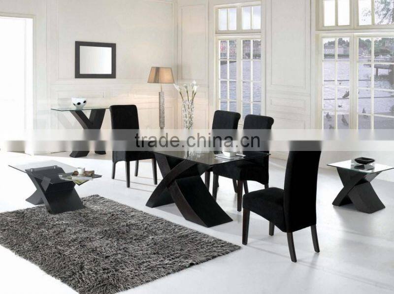 European style plexiglass wooden coffee table