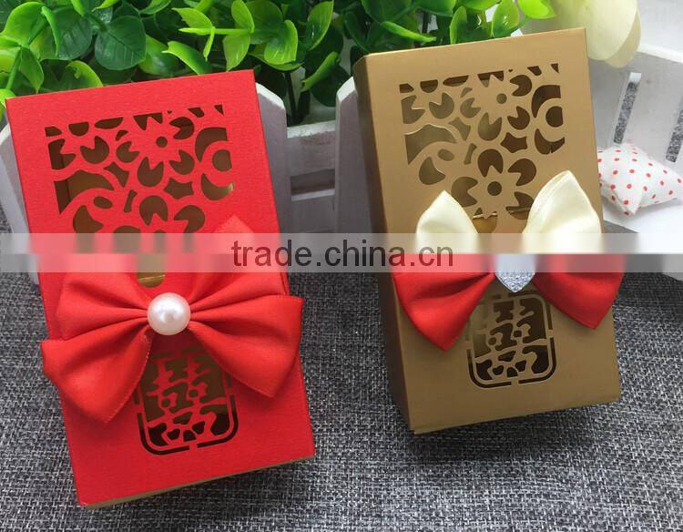 High quality wedding party favor boxes gold wedding favour boxes